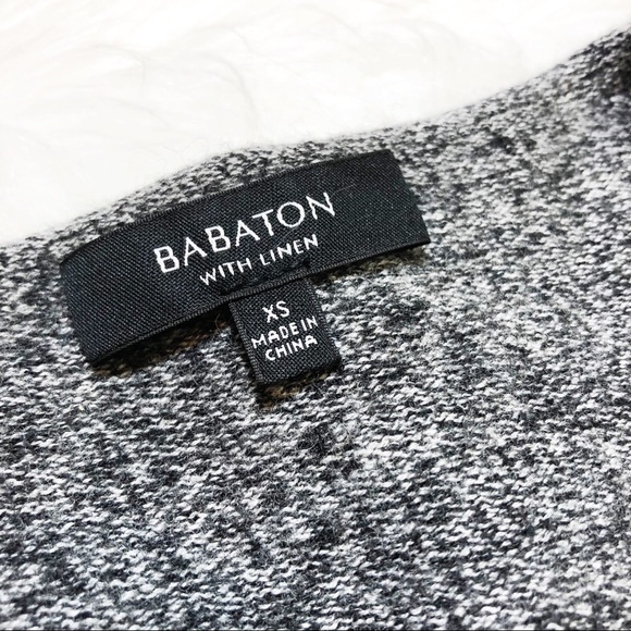 Aritzia Babaton Erin V-Neck Tunic Grey Heather XS - Picture 4 of 8